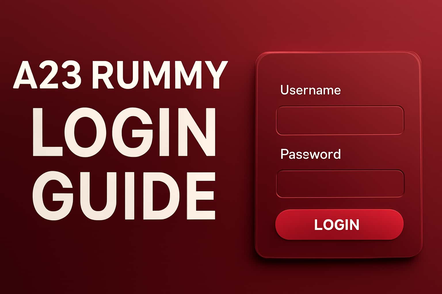 Visual representation of A23 Rummy Login Guide with technical elements.