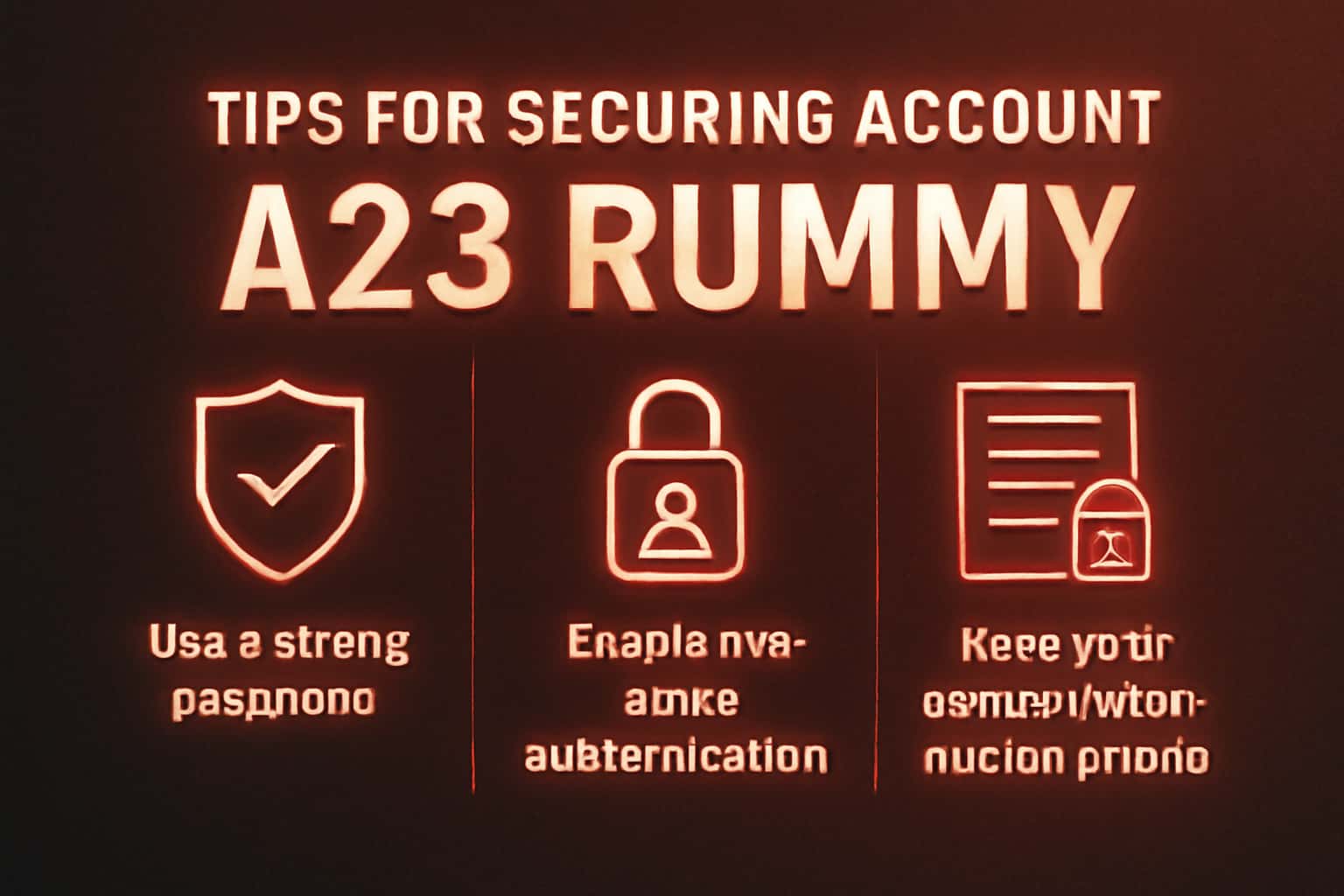 A conceptual illustration showcasing security features for A23 Rummy account protection.