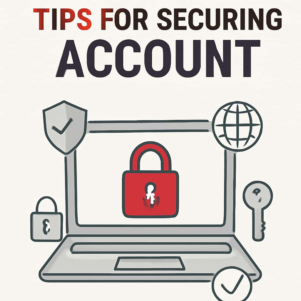 Illustration depicting steps for securing A23 Rummy account.