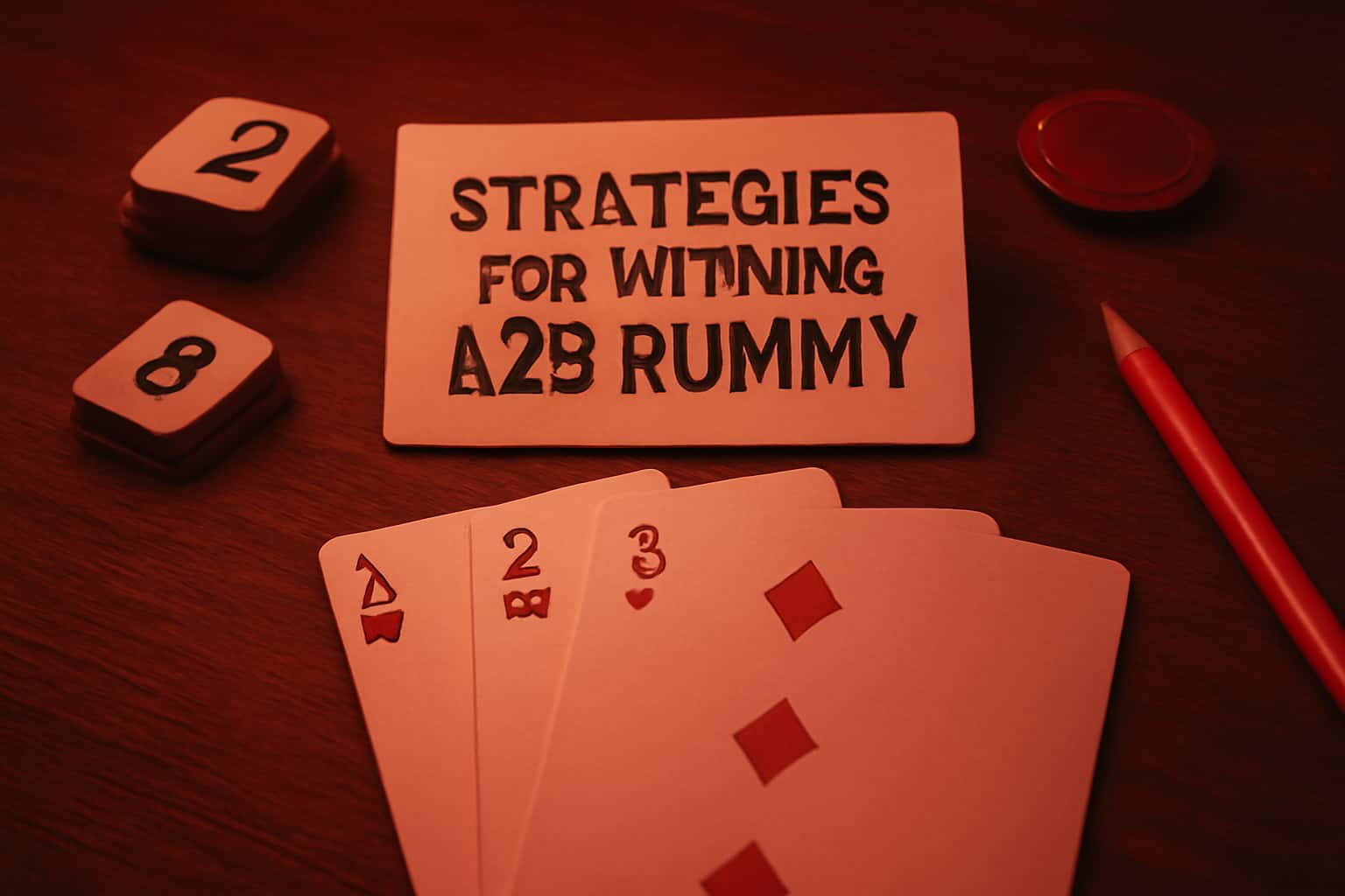 Illustrative scene for Strategies for Winning A23 Rummy.