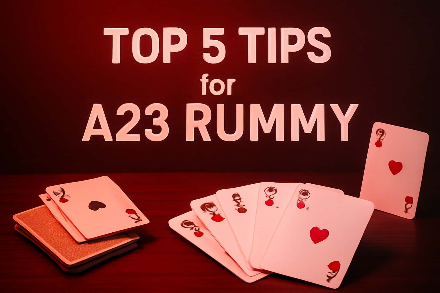 A conceptual representation of A23 Rummy gameplay tips.