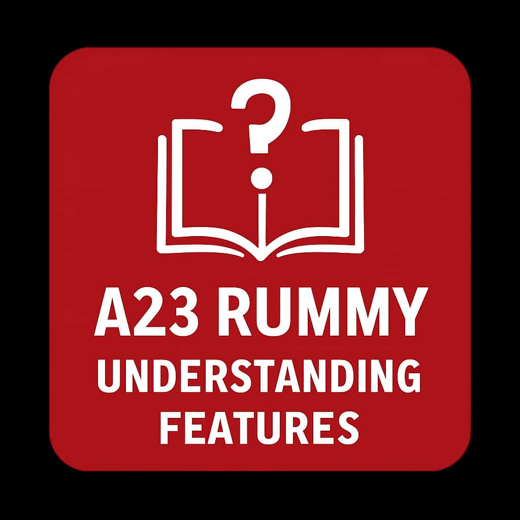 A badge illustrating A23 Rummy features.